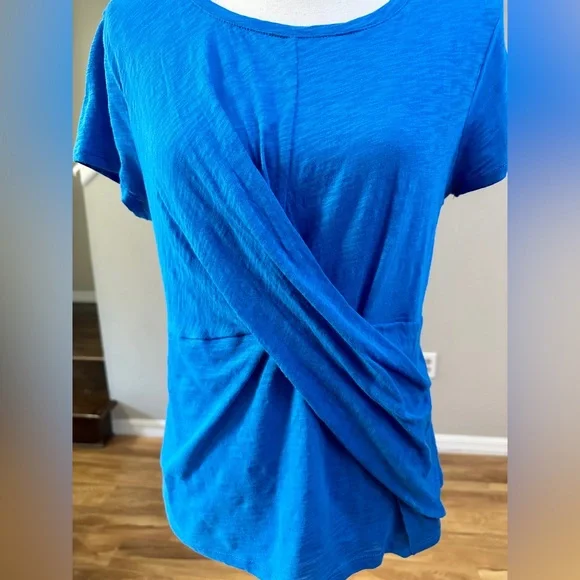 NWOT INC International Women's Cotton Twist-Front T-Shirt - S - Picture 3 of 5
